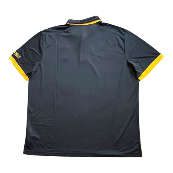 NFL Team Apparel Pittsburgh Steekers Men's Black & Yellow Polo Shirt 2XL NWT - Picture 2 of 5